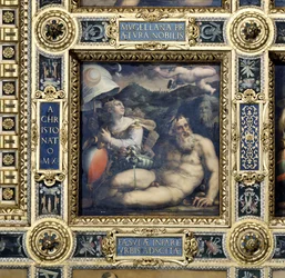 Allegori över staden Fiesole från taket på Salone dei Cinquecento, 1565 (panel)